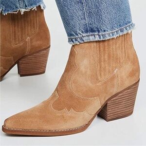 Sam Edelman for free people tan Winona ankle boots size 8.5 but run closer to 9